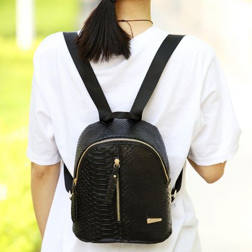  VESNIBA Women Girl Fashion Leather Backpacks Schoolbags Travel Shoulder Bag