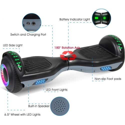  [아마존베스트]VEVELINE Hoverboard for Kids 6.5 Two-Wheel Self Balancing Hoverboard - UL 2272 Certified