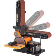 VEVOR Belt Sander, 6in. Disc Sander and 4x36 in. Belt Sander Combo with 4.3A Induction Motor, Powerful Woodworking Sander with Bench Mount and Cast Aluminum Work Table