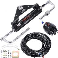 VEVOR 150HP Hydraulic Outboard Steering Kit Boat Marine System, Built-in Two-Way Lock Cylinder, 150HP Pump and High-Strength Nylon Hose for Single Station, Single-Engine use