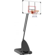 VEVOR Basketball Hoop, 7.6-10 ft Adjustable Height Portable Backboard System, 50 inch Basketball Hoop & Goal, Kids & Adults Basketball Set with Wheels, Stand, and Fillable Base, for Outdoor/Indoor.