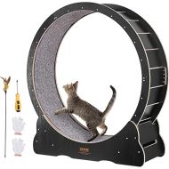 VEVOR Cat Wheel Exerciser for Indoor Cats, 43.3 inch Large Cat Exercise Running Wheel Treadmill with Ultra Low Noise and Detachable Carpet for Cat's Fitness and Health