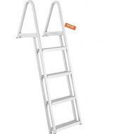 VEVOR Removable Dock Ladder 3/4/5 Steps, 350/500lbs Load Capacity, Aluminum Swim Ladders, Pontoon Boat Ladder with Nonslip Design for Lake, Marine Boarding, Pool