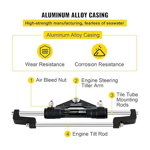  VEVOR Hydraulic Outboard Steering Kit