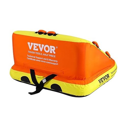  VEVOR Towable Tubes for Boating, 1-2/1-3 Riders Inflatable Boat Tubes and Towables, 340-510 lbs Water Sport Towable for Boat to Pull, Full Nylon Cover, EVA Grab Handles and Speed Safety Valve