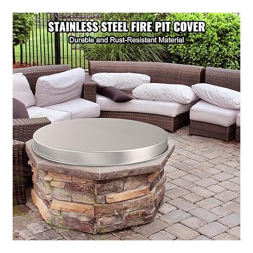  VEVOR Fire Pit Cover Lid, Compatible with The Solo Stove Bonfire 27