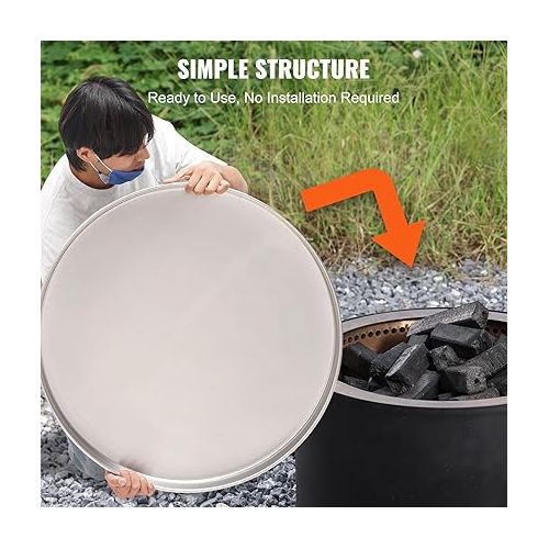  VEVOR Fire Pit Cover Lid, Compatible with The Solo Stove Bonfire 20