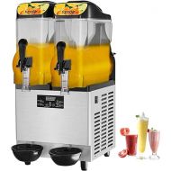 VEVOR Commercial Slushy Machine, 24L/6.4Gal Double Bowl, 100 Cup Margarita Machine, 640W Stainless Steel Margarita Smoothie Frozen Drink Maker, Slushie Machine for Party Cafe Restaurants Bars Home Use