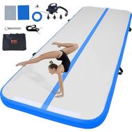 VEVOR Gymnastics Air Track Tumbling Mat,Inflatable Tumble Track with Electric Pump, Training Mats for Home Use/Gym/Yoga/Cheerleading/Beach/Park/Water