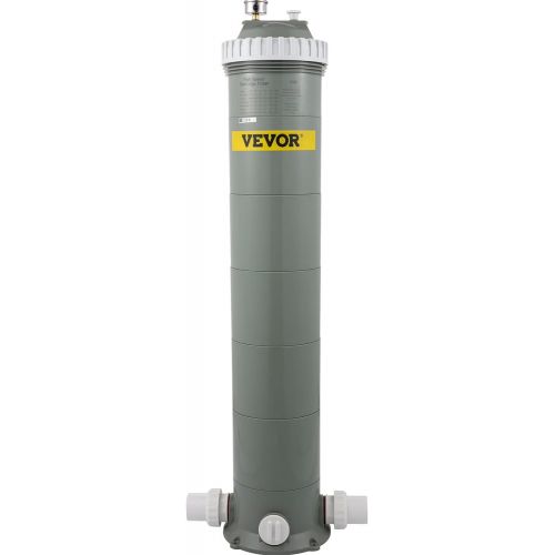  VEVOR Pool Cartridge Filter, 194Sq. Ft Filter Area Inground Pool Filter,Above Ground Swimming Pool Cartridge Filter System w/Polyester Cartridge,Corrosion-proof,Auto Pressure Relie