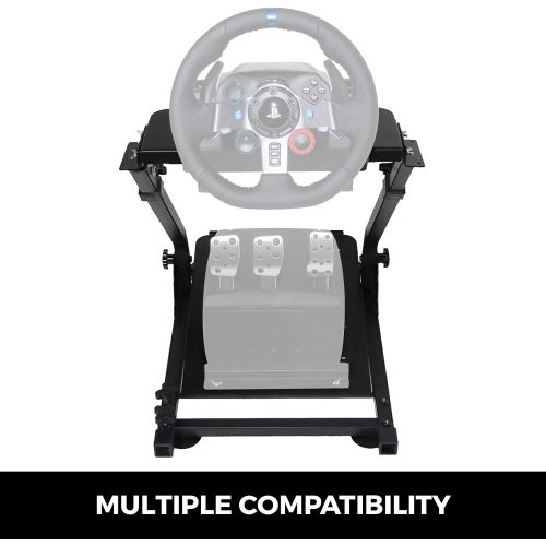  VEVOR G920/G29 Racing Wheel Stand fit for Logitech G27/G25 Gaming Wheel Stand fit for Thrustmaster，Wheel Pedals NOT Included Shifter Mount NOT Included
