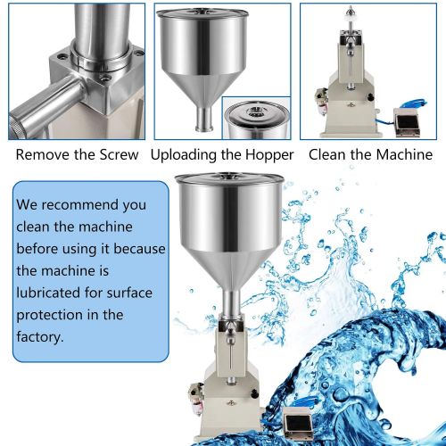  VEVOR A02 Pneumatic Paste Liquid Filling Machine, 5-50ml Bottle Filler, Liquid Paste Filling Machine, Semi-auto Paste Bottle Filling Machine for Liquids Pastes and Cream