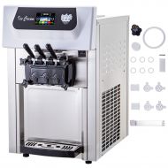 VEVOR Commercial Soft Ice Cream Machine, 3 Flavors Ice Cream Machine w/Pre-Cooling, 4.8-7.4 Gal/H Gelato Machine Commercial, 2200W Countertop Commercial Yogurt Maker Machine, w/LED