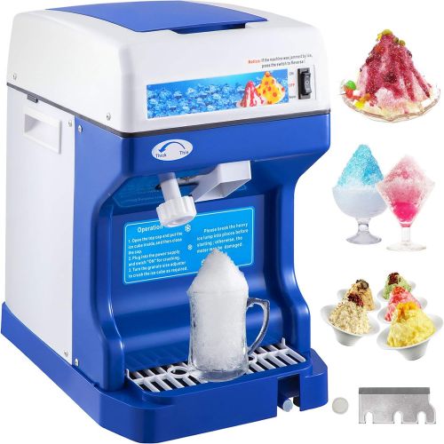  [아마존베스트]VEVOR 110V Electric Ice Shaver 265lbs/hr with Adjustable Texture 250W Upgrade Tabletop Snow Cone Maker Machine, Perfect for Home and Commercial, Slushy, Milkshakes, Yogurt Freezes,