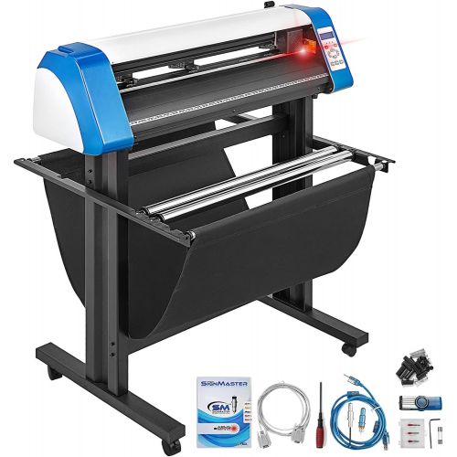  [아마존베스트]VEVOR Vinyl Cutter 28 inch Vinyl Cutter Machine Semi-Automatic DIY Vinyl Printer Cutter Machine Manual Positioning Sign Cutting with Floor Stand Signmaster Software