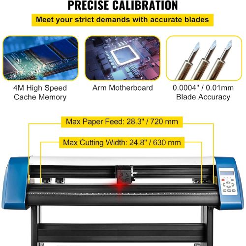  [아마존베스트]VEVOR Vinyl Cutter 28 inch Vinyl Cutter Machine Semi-Automatic DIY Vinyl Printer Cutter Machine Manual Positioning Sign Cutting with Floor Stand Signmaster Software