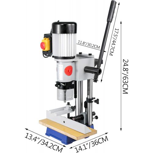  [아마존베스트]VEVOR Woodworking Mortise Machine 1/2 HP 1700RPM, Powermatic Mortiser With Chisel Bit Sets, Benchtop Mortising Machine, For Making Round Holes Square Holes, Or Special Square Holes