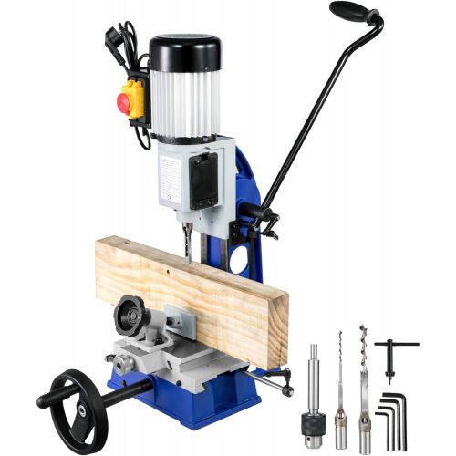  [아마존베스트]VEVOR Woodworking Mortise Machine, 1/2 HP 1700RPM Powermatic Mortiser, With Movable Work Bench Benchtop Mortising Machine, For Making Round Holes Square Holes Or Special Square Hol