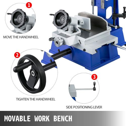  [아마존베스트]VEVOR Woodworking Mortise Machine, 1/2 HP 1700RPM Powermatic Mortiser, With Movable Work Bench Benchtop Mortising Machine, For Making Round Holes Square Holes Or Special Square Hol