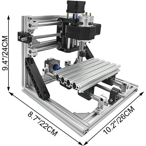  [아마존베스트]VEVOR CNC 1610 CNC Router Kit 3 Axis CNC Router Machine GRBL Control with ER11 and 5mm Extension Rod for Plastic Acrylic PCB PVC Wood Carving DIY Ideas(XYZ Working Area 160x100x40m