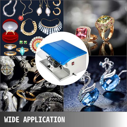  [아마존베스트]VEVOR Polishing Buffing Machine 200W Jewelry Buffing Machine 110V Jewelry Polishing Tool Dust Collector With Light Table Top Jewelry Buffer Polisher