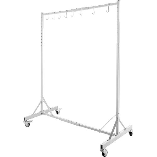  [아마존베스트]VEVOR Painting Rack 5ft-7ft Adjustable Height, Automotive Paint Stand 8 Hooks, Auto Body Stand for Hoods Doors, Painting Drying Rack w/ 4 Swiveling Wheels, Paint Rack Stand, Automo