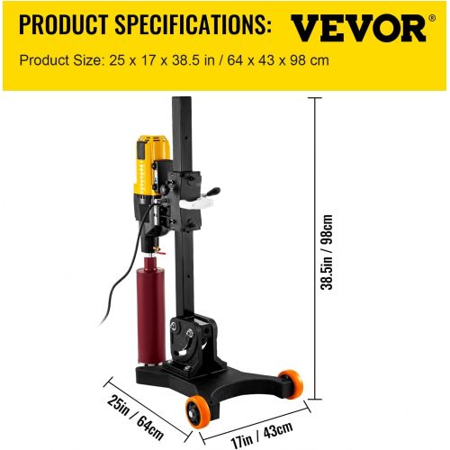  VEVOR Core Drill Machine 305 MM 12 Inch Core Drill Rig Powerful Rugged Diamond Concrete Core Drill 110V 500 r/min Core Drill Rig with Stand Tool Wet Dry Concrete Brick Block Drilli