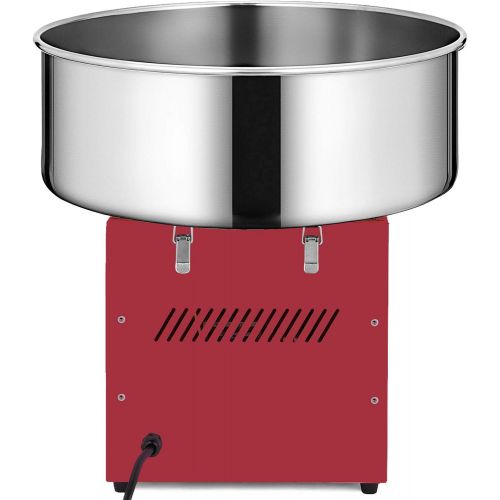  [아마존베스트]Vevor Candy Floss Machine Stainless Steel Electric Candy Floss Machine 54 x 54 x 45 cm Candy Floss Machine for Home Red Coloured Sugar for Floss Machine 1000W