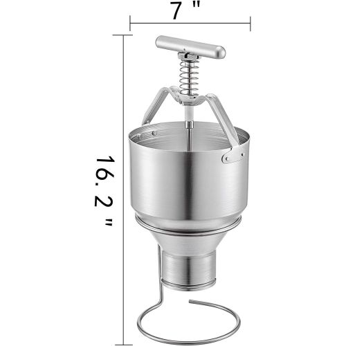  [아마존베스트]Vevor Dough Dispenser Stainless Steel Pancake Dough Dispenser for Donuts 5L Donut Maker Donut Depositor