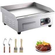 VEVOR Electric grill, 3000 W, contact grill, kitchen grill, table grill, 550 x 350 mm, with thermostatic control, professional non stick coating, ideal for frying burgers, chickens