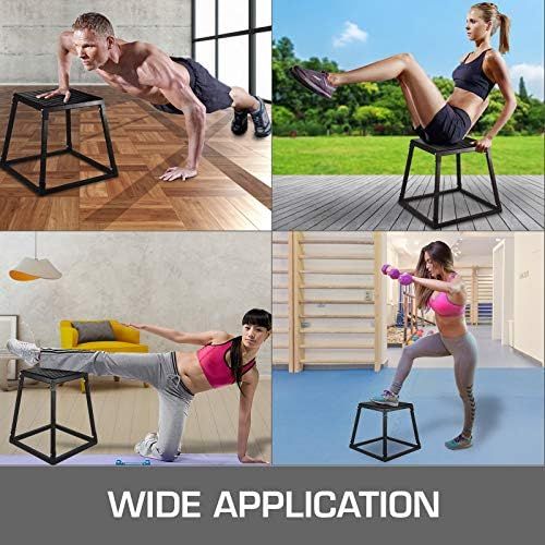  [아마존베스트]Vevor Jump Box Speed Trainer Plyometric Plyobox for Jumping Training Turn and Cross Exercise Height Adjustable Non-Slip Platform