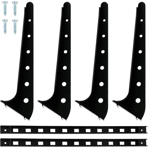  VEVOR Surfboard Rack, 2 Tiers Wakeboard Rack, 50lbs Capacity Surfboard Rack for Wall, Surfboard Wall Mount Holds 2 Boards, Adjustable Surfboard Wall Rack w/Steel Structure, Horizon