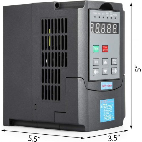  VEVOR VFD Drive VFD Inverter VFD Drive 1.5KW 2HP for Spindle Motor Speed Control (1.5kw VFD)