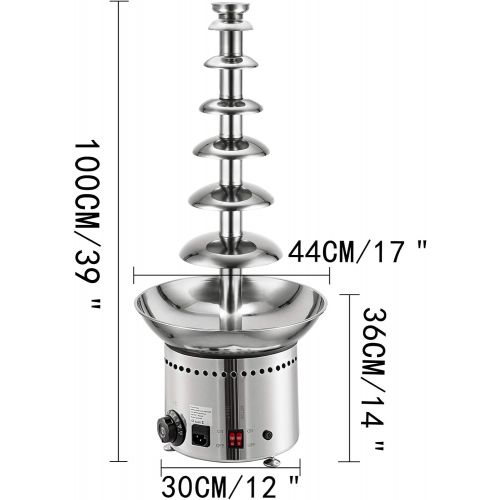  VEVOR Chocolate Fountain 7 Tiers 40.55 Inch