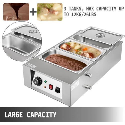  VEVOR 17.6 Lbs Chocolate Tempering Machine, Chocolate Melting Machine with Temperature Control (0~80℃/32~176℉)，1000W Electric Commercial Food Warmer For Chocolate/Milk/Cream/Soup M