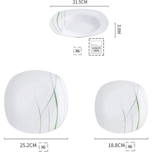  VEWEET, Tafelservice Aviva aus Porzellan 36 teilig | Tellerset fuer 12 Personen | Mit je 12 Dessertteller, Tiefteller und Flachteller
