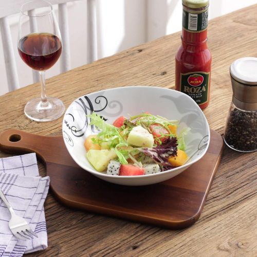  VEWEET Porzellan Gross Salatschuessel Fiona, 2-teilig Salatschalen Suppenschalen | Fuellmenge 1050 ml | Erganzung zum Tafelservice Fiona