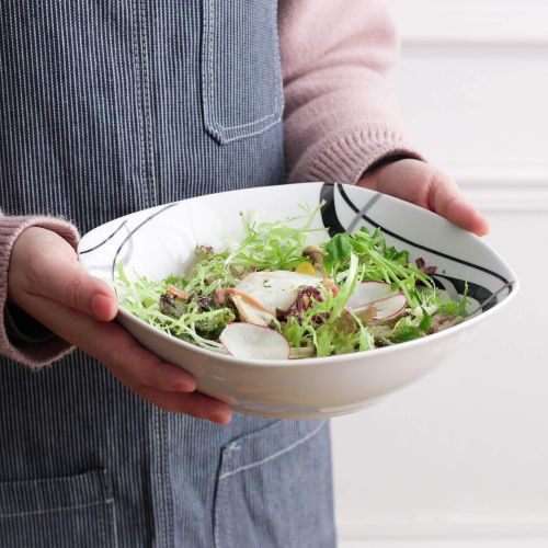  VEWEET Porzellan Gross Salatschuessel Fiona, 2-teilig Salatschalen Suppenschalen | Fuellmenge 1050 ml | Erganzung zum Tafelservice Fiona