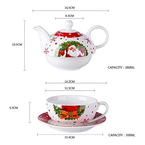  Visit the VEWEET Store VEWEET SANTACLAUS Series 30-, 60-, 18-, 36-, 20-Piece Porcelain Dinner Set Porcelain Crockery Service Coffee Service for Christmas