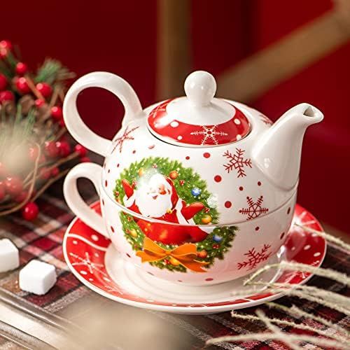  Visit the VEWEET Store VEWEET SANTACLAUS Series 30-, 60-, 18-, 36-, 20-Piece Porcelain Dinner Set Porcelain Crockery Service Coffee Service for Christmas