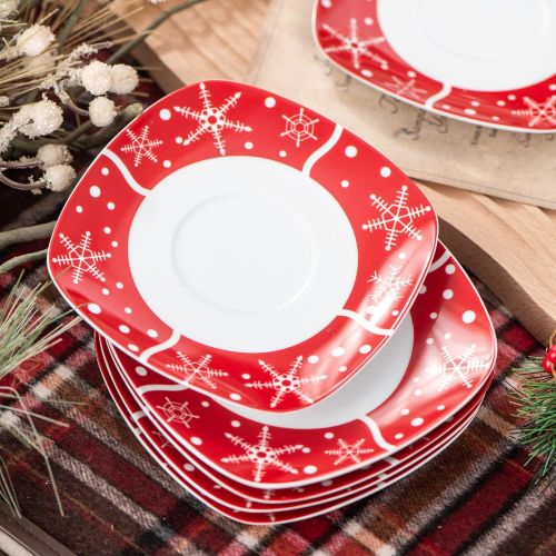  Visit the VEWEET Store VEWEET SANTACLAUS Series 30-, 60-, 18-, 36-, 20-Piece Porcelain Dinner Set Porcelain Crockery Service Coffee Service for Christmas