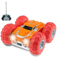 VGAzer Fast Remote Control Car for Kids Cyclone RC Cars with Bright LED Lights and Off Road RC Car Tires, Stunt RC Cars for Adults, Boys and Girls-Colors May Vary