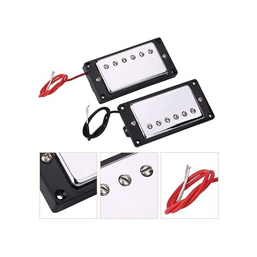  Bridge & Neck Pickup, Humbucker Coil Pickups for Electric Guitar