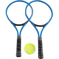 Tennis Racket, Ferroalloy Tennis Racquet, Beginner Practice Racquet Accessory Ball and Carry Bag for Boys Girls Teenagers Beginners