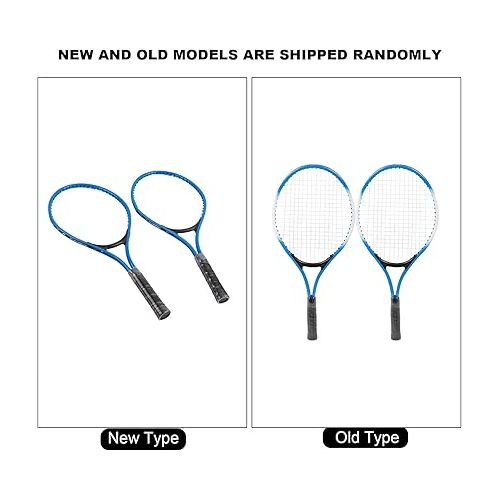  Tennis Racket, Ferroalloy Tennis Racquet, Beginner Practice Racquet Accessory Ball and Carry Bag for Boys Girls Teenagers Beginners