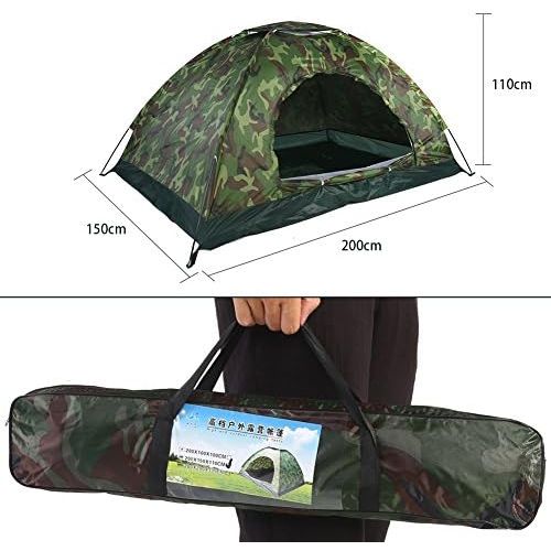  VGEBY Campingzelt 2 Personen Wasserdicht UV Schutz Camouflage Zelt fuer Outdoor Sports Klettern Wandern