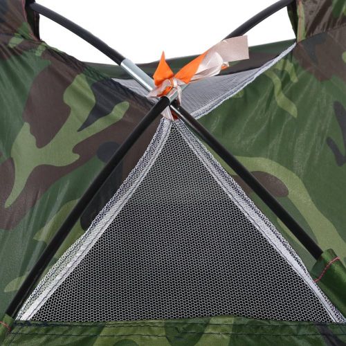  VGEBY Campingzelt 2 Personen Wasserdicht UV Schutz Camouflage Zelt fuer Outdoor Sports Klettern Wandern