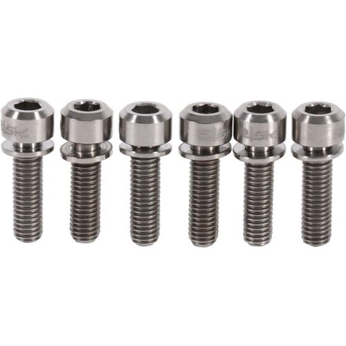  VGEBY 6Pcs Bicycle Water Bottle Cage Bolts M5 x 18mm Screws Titanium with Washers ( Color : Titanium )
