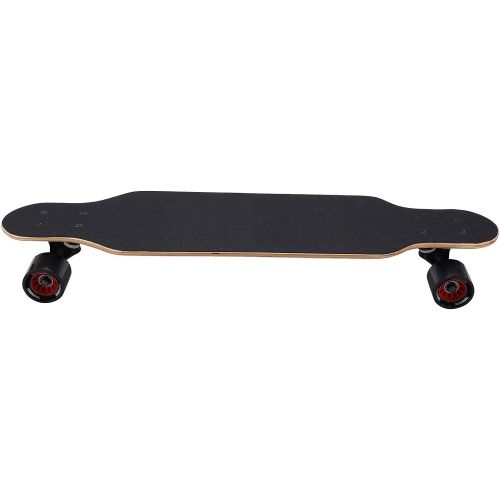  VGEBY Puente Professional Maple Double Kick Deck Cruiser Longboard Alien Pattern Skateboard for Adult (Black