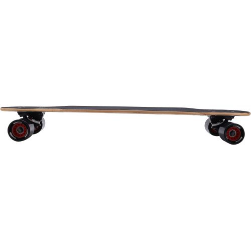  VGEBY Puente Professional Maple Double Kick Deck Cruiser Longboard Alien Pattern Skateboard for Adult (Black